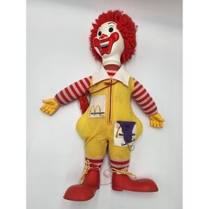 vintage ronald mcdonald doll with whistle plastic head and feet‎ 1970s